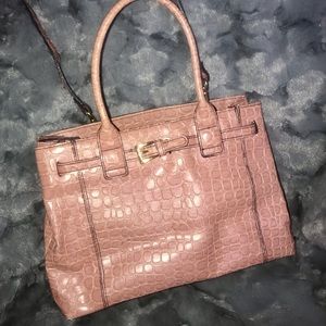 rose colored purse